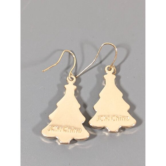 Christmas Tree Glitter Earrings For Pierced Ears By JCM Dangle - Picture 5 of 6